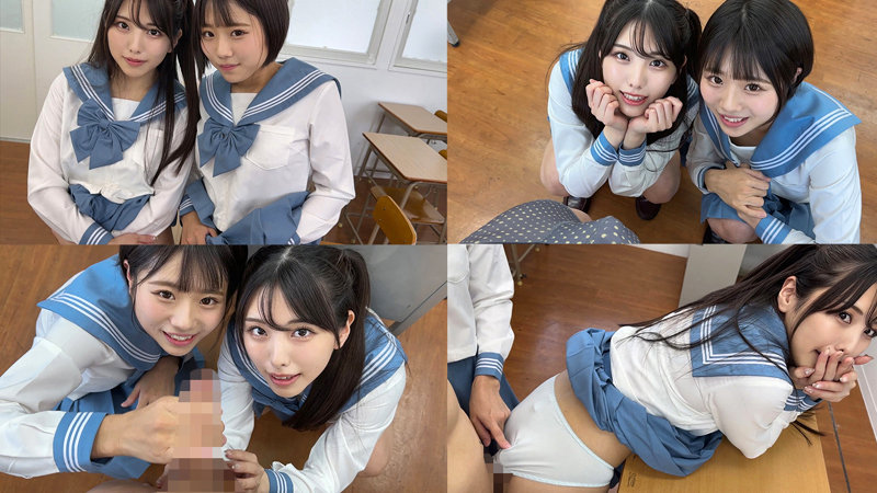 素人エロ動画｜【セーラー服】 しおりさん＆りくさん（smuh038）｜本編フル